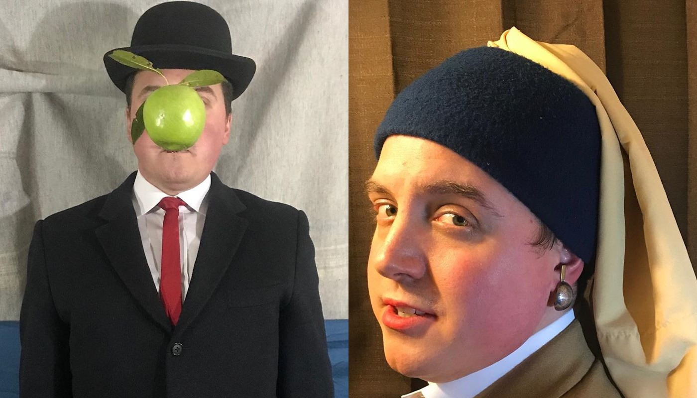 Współlokatorzy w czasie kwarantanny odtwarzają najsłynniejsze obrazy świata na Insta